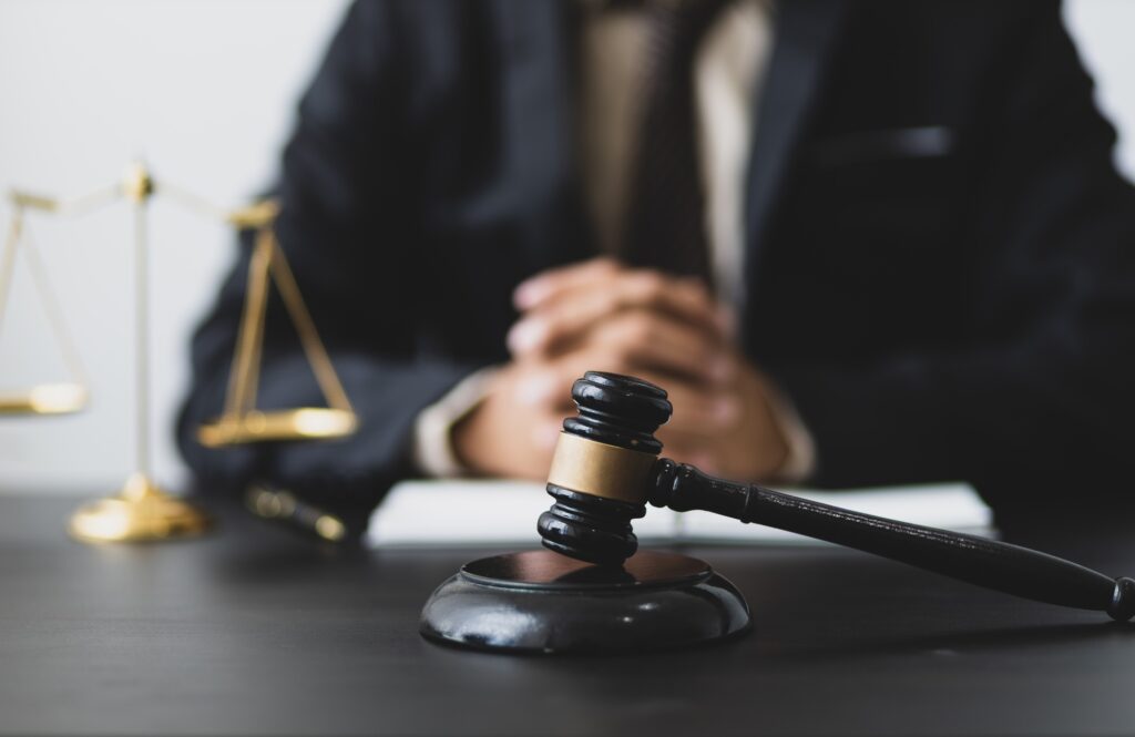 Concept Of Legal Justice. Lawyer Is Working In A Law Firm.